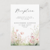 繊細な山花結婚式 エンクロージャーカード (正面)