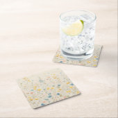 繊細な山花草地アート スクエアペーパーコースター (インサイチュ)