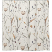 繊細な山花 シャワーカーテン (正面)