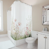 繊細な山花 シャワーカーテン (インサイチュ)