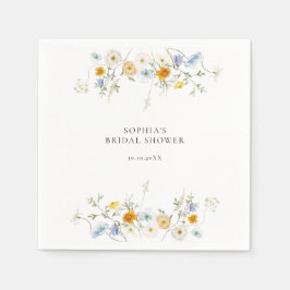 繊細な山花 スタンダードカクテルナプキン