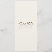 繊細な山花 |ベージュ庭園の結婚式ディナー メニュー (裏面)