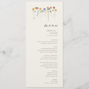 繊細な山花 ベージュ庭園の結婚式ディナー メニュー