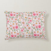繊細な庭のバラ アクセントクッション (正面)