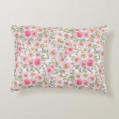 繊細な庭のバラ アクセントクッション (裏面)