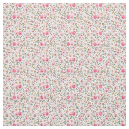 繊細な庭のバラ ファブリック (見本)