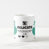 繊細な心のトナカイの前後 コーヒーマグカップ (中央)