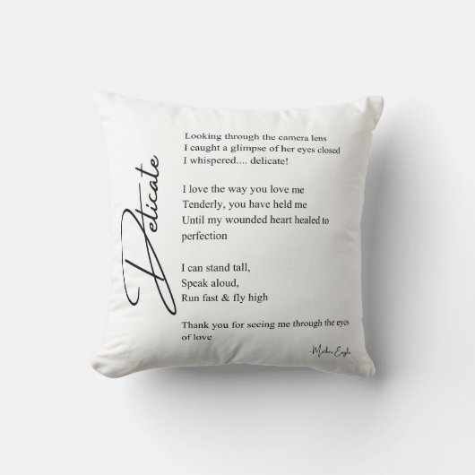繊細な恋の詩 クッション (正面)