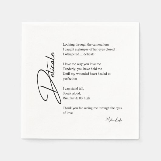 繊細な恋の詩 スタンダードカクテルナプキン (正面)