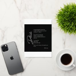 繊細な恋の詩 箔グリーティングカード