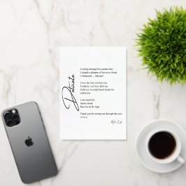 繊細な恋の詩 箔グリーティングカード