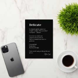 繊細な恋の詩 箔グリーティングカード