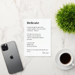 繊細な恋の詩 箔グリーティングカード