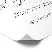 繊細な愛のハッシュタグ結婚のサインを捉える ポスター (角)