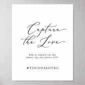 繊細な愛のハッシュタグ結婚のサインを捉える ポスター (正面)