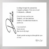 繊細な愛の詩の詩のウォールアートポスターデコール ポスター (正面)