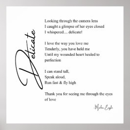 繊細な愛の詩の詩のウォールアートポスターデコール ポスター