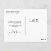 繊細な愛感謝していと結婚のサンキューカード ポストカード (裏面)