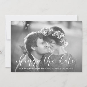 繊細な愛   ウェディング フォト 変更日 案内状