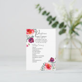 繊細な手作りの水彩画フローラエンクロージャカード エンクロージャーカード (スタンド正面)