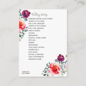 繊細な手作りの水彩画フローラエンクロージャカード エンクロージャーカード (裏面)