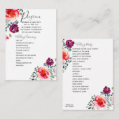 繊細な手作りの水彩画フローラエンクロージャカード エンクロージャーカード (正面/裏面)