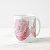 繊細な手描きのバラプリント コーヒーマグカップ (正面右)