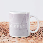 繊細な抽象的な紫のプリント写真付き ジャンボコーヒーマグカップ