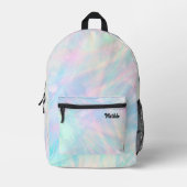 繊細な抽象芸術パステルパターン プリントバックパック (正面)