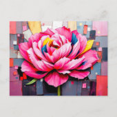 繊細な抽象芸術モダンスタイル シーズンポストカード (正面)