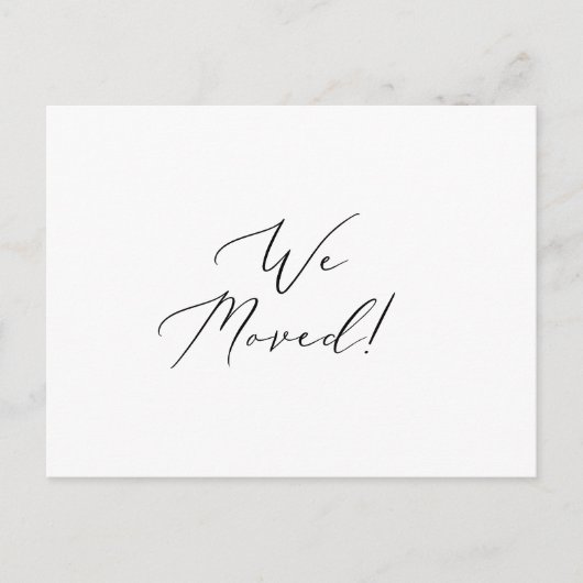 繊細な新しいホーム引っ越しました移動 案内ポストカード (正面)