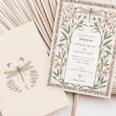 繊細な新しい結婚ズトンボフローラ 招待状