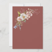 繊細な春のベイビーバニー花束 招待状 (裏面)