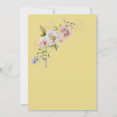 繊細な春のベイビーバニー花束 招待状 (裏面)