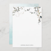 繊細な春の新緑 | オーダーメイドの文房具 エンクロージャーカード (正面/裏面)