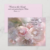 繊細な春の花と聖書のメッセージ ポストカード (正面/裏面)