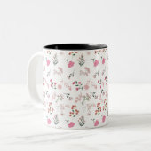 繊細な春の花の模様順 ツートーンマグカップ (正面左)