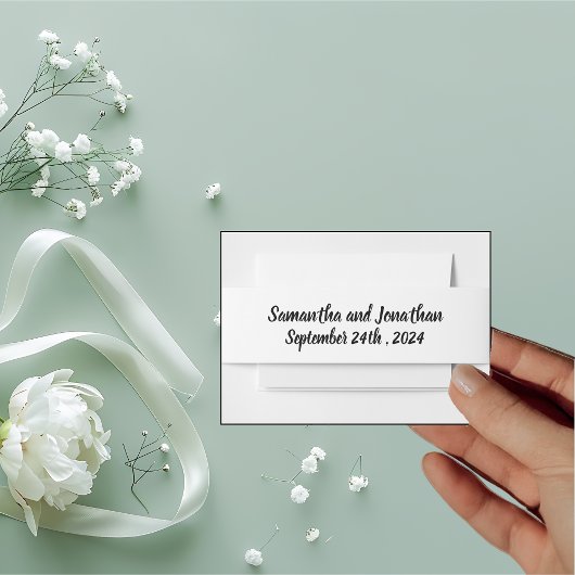 繊細な春の葉の結婚式招待状 招待状ベリーバンド