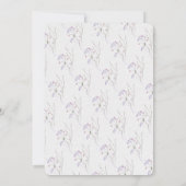 繊細な春の野生の花の結婚式 Save The Date 招待状 (裏面)