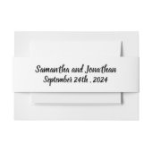 繊細な春葉結婚式招待状 招待状ベリーバンド (正面例)