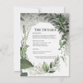 繊細な春葉詳細 招待状 (正面)