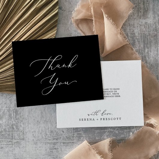 繊細な暗黒書道サンキューカード サンキューカード