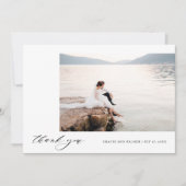 繊細な書シンプル道結婚のサンキューカード サンキューカード (正面)