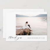 繊細な書シンプル道結婚のサンキューカード サンキューカード (正面/裏面)