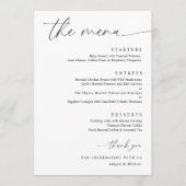 繊細な書モダン道ロマン結婚ツ メニュー (正面)