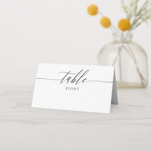 繊細な書名結婚&日付Ca プレイスカード (正面)