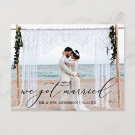 繊細な書得跡結婚した ポストカード