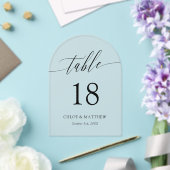 繊細な書結婚名の表番号 アクリル招待状 (インサイチュ (ウェディング))