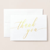 繊細な書結婚道の写真ありがとう 箔カード (封筒付き正面)