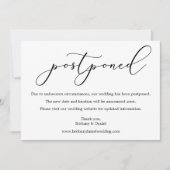 繊細な書結婚道の延期カード セーブザデート (正面)